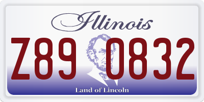 IL license plate Z890832