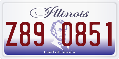 IL license plate Z890851