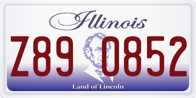 IL license plate Z890852