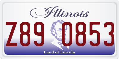 IL license plate Z890853
