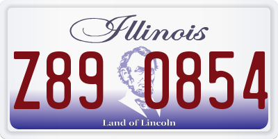 IL license plate Z890854