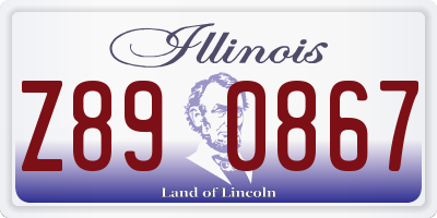 IL license plate Z890867