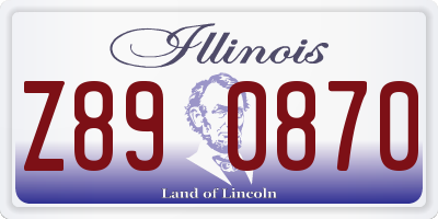 IL license plate Z890870