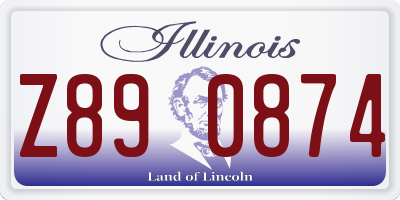 IL license plate Z890874