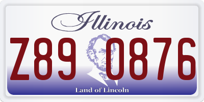 IL license plate Z890876