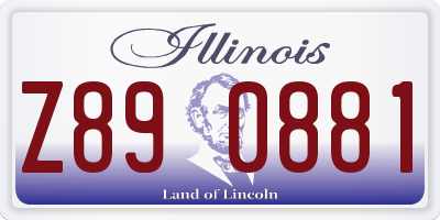 IL license plate Z890881