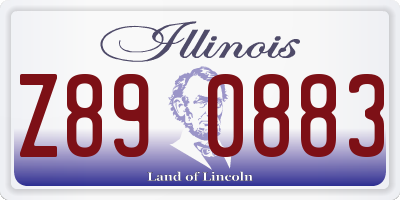 IL license plate Z890883
