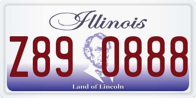 IL license plate Z890888