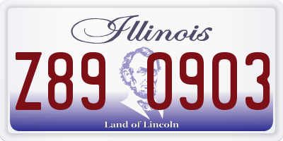 IL license plate Z890903
