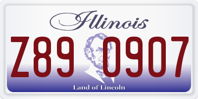 IL license plate Z890907