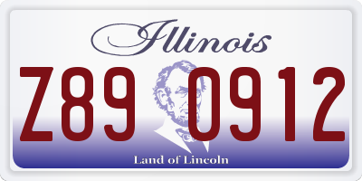 IL license plate Z890912