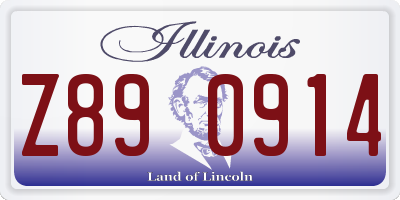 IL license plate Z890914