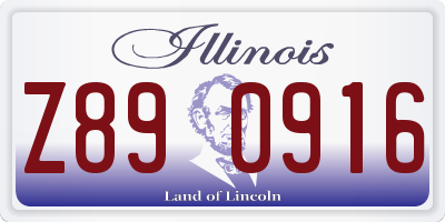 IL license plate Z890916