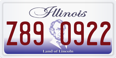 IL license plate Z890922
