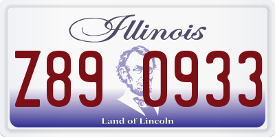 IL license plate Z890933