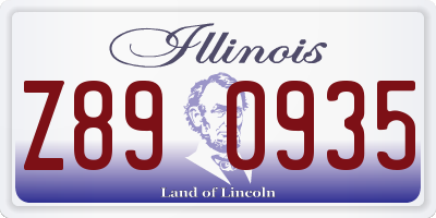 IL license plate Z890935