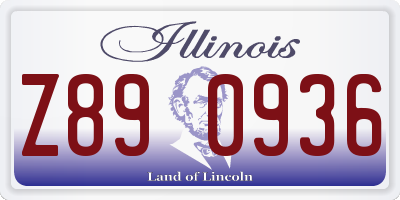 IL license plate Z890936