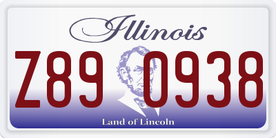 IL license plate Z890938