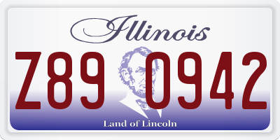 IL license plate Z890942