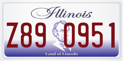 IL license plate Z890951