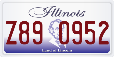 IL license plate Z890952
