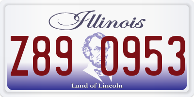 IL license plate Z890953
