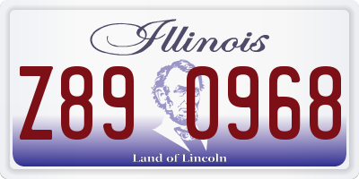 IL license plate Z890968