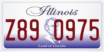 IL license plate Z890975