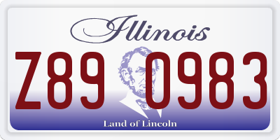 IL license plate Z890983