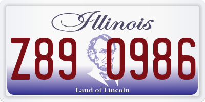 IL license plate Z890986
