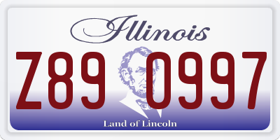 IL license plate Z890997