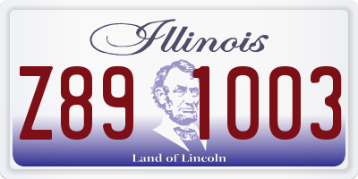 IL license plate Z891003