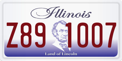 IL license plate Z891007