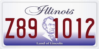 IL license plate Z891012