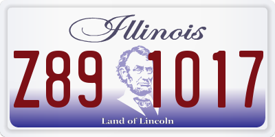IL license plate Z891017