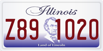 IL license plate Z891020