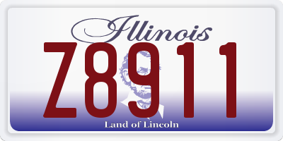 IL license plate Z8911