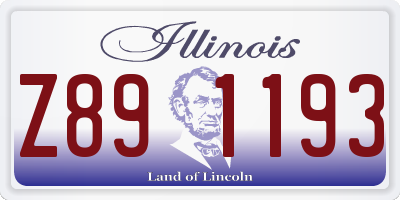 IL license plate Z891193