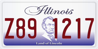 IL license plate Z891217