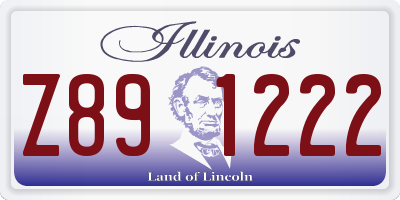 IL license plate Z891222