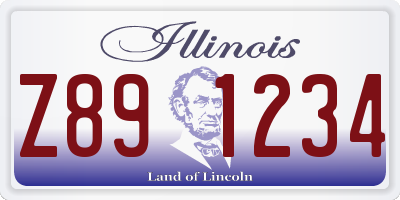 IL license plate Z891234