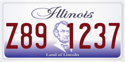 IL license plate Z891237