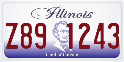 IL license plate Z891243