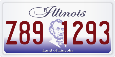 IL license plate Z891293