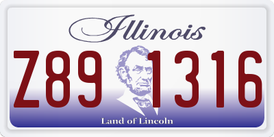 IL license plate Z891316