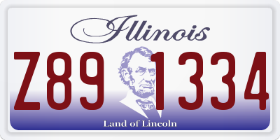 IL license plate Z891334