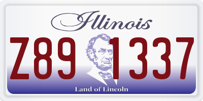 IL license plate Z891337