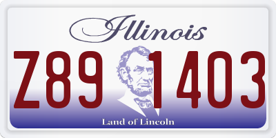 IL license plate Z891403