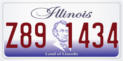IL license plate Z891434