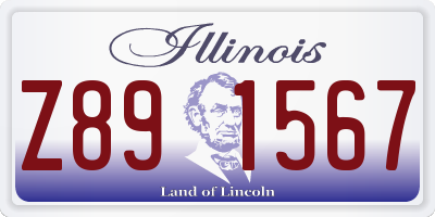 IL license plate Z891567